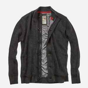 Relwen Wool grey Deck Cardigan sweater